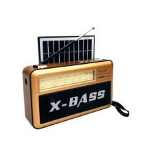 Радіоприймач GOLON RX-BT168S сонячна панель + ліхтарик + bluetooth + USB + microSD