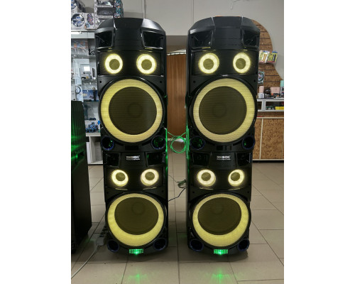 Комплект потужної парної акустики Temeisheng TMS-21 (USB/FM/Bluetooth) + 2 радіомікрофони DJпульт
