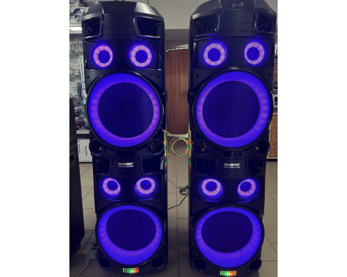 Комплект потужної парної акустики Temeisheng TMS-21 (USB/FM/Bluetooth) + 2 радіомікрофони DJпульт