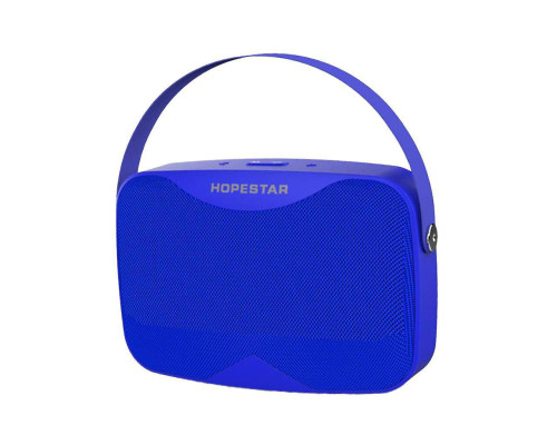 Бездротова акумуляторна колонка Bluetooth акустика FM MP3 AUX USB Hopestar H35 синя