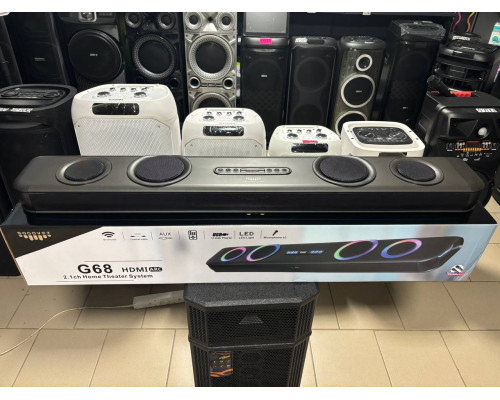 Саундбар з караоке Socovez G68 — 120W, 2 бездротові мікрофони