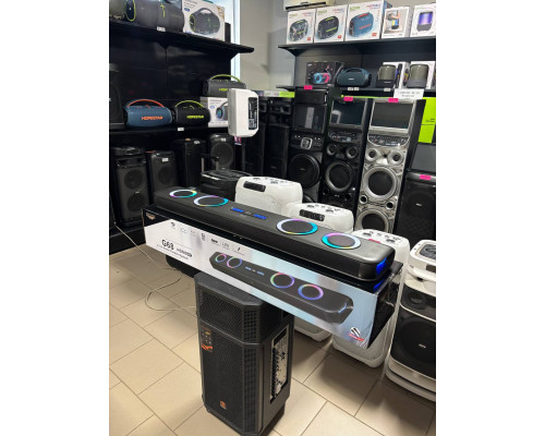 Саундбар з караоке Socovez G68 — 120W, 2 бездротові мікрофони