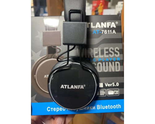 Бездротові Bluetooth навушники Atlanfa AT-7611 c MP3 плеєр, FM радіо приймачем та мікрофоном