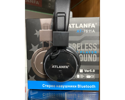 Бездротові Bluetooth навушники Atlanfa AT-7611 c MP3 плеєр, FM радіо приймачем та мікрофоном