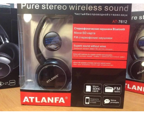 Навушники безпровідні Bluetooth ATLANFA 7612 з MP3 плеєром і FM радіоприймачем