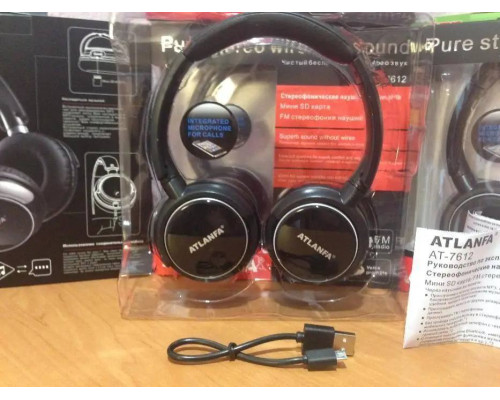 Навушники безпровідні Bluetooth ATLANFA 7612 з MP3 плеєром і FM радіоприймачем
