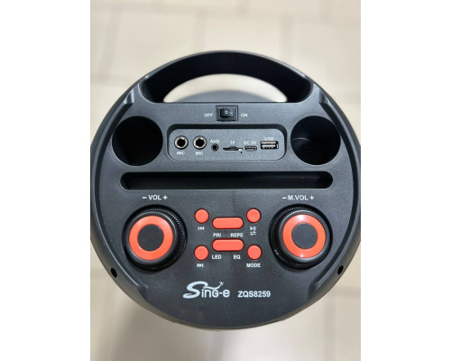 Портативна музична колонка Sing-e ZQS8259 з бездротовим мікрофоном, 50W
