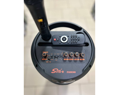 Портативна музична колонка Sing-e ZQS8308 з бездротовим мікрофоном, 60W