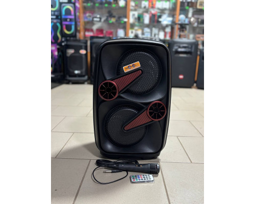 Портативна акустика з дротовим мікрофоном Hi-Fi CH-8805 