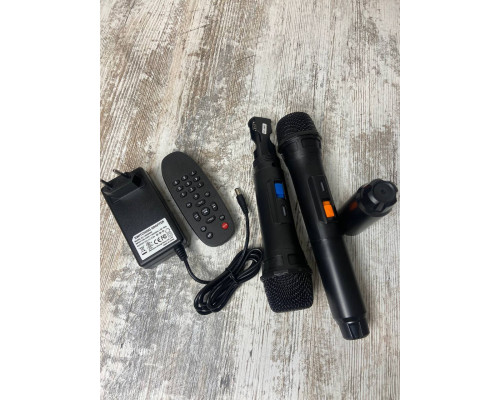 Bluetooth портативна колонка з 2 радіомікрофонами Temeisheng TMS 808 Переносна колонка 